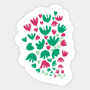 Matisse Cherry Green Abstract Flowers Sticker